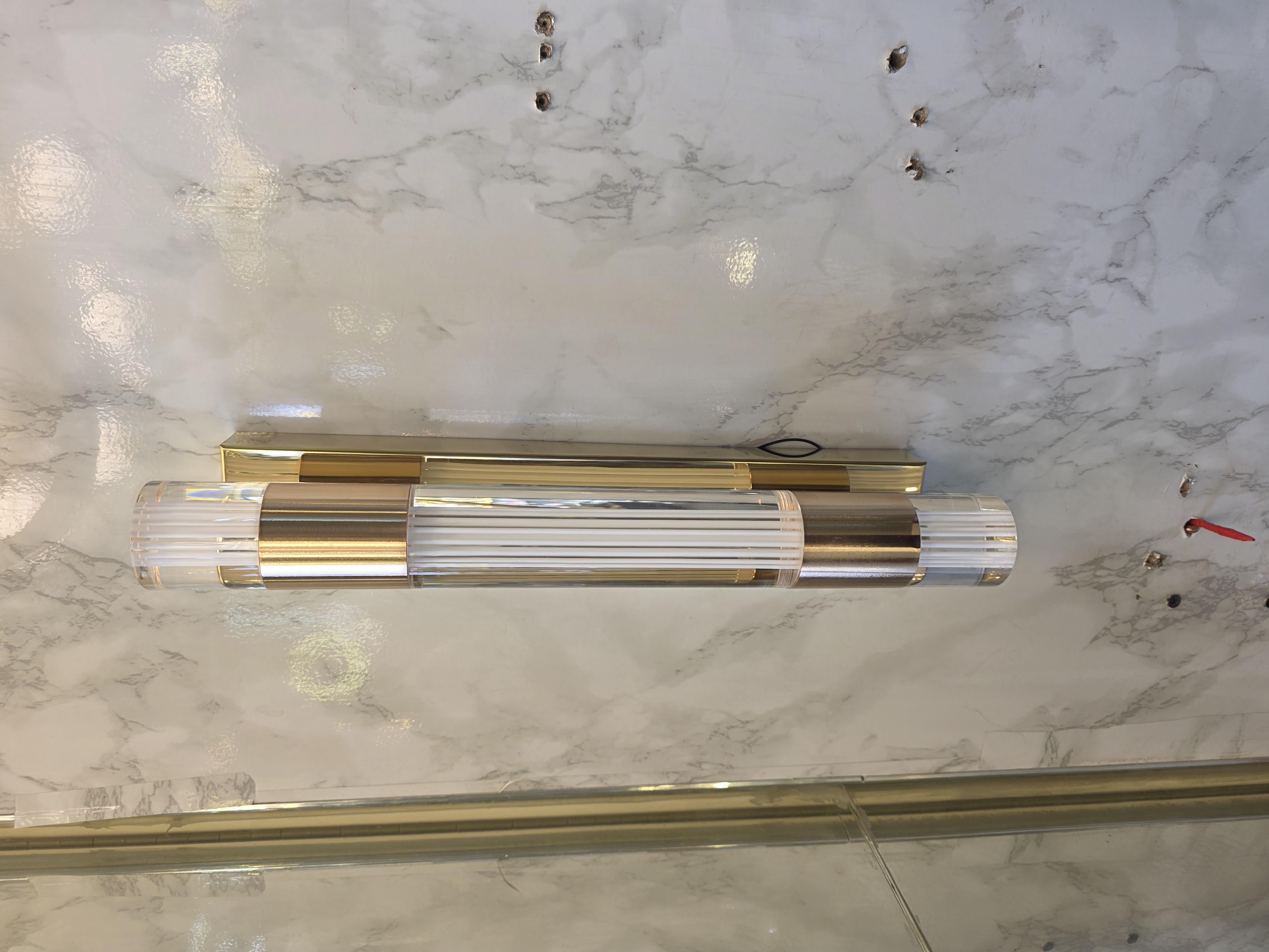 Aurelia Fluted Crystal Wall Light - Gold II Detail 1