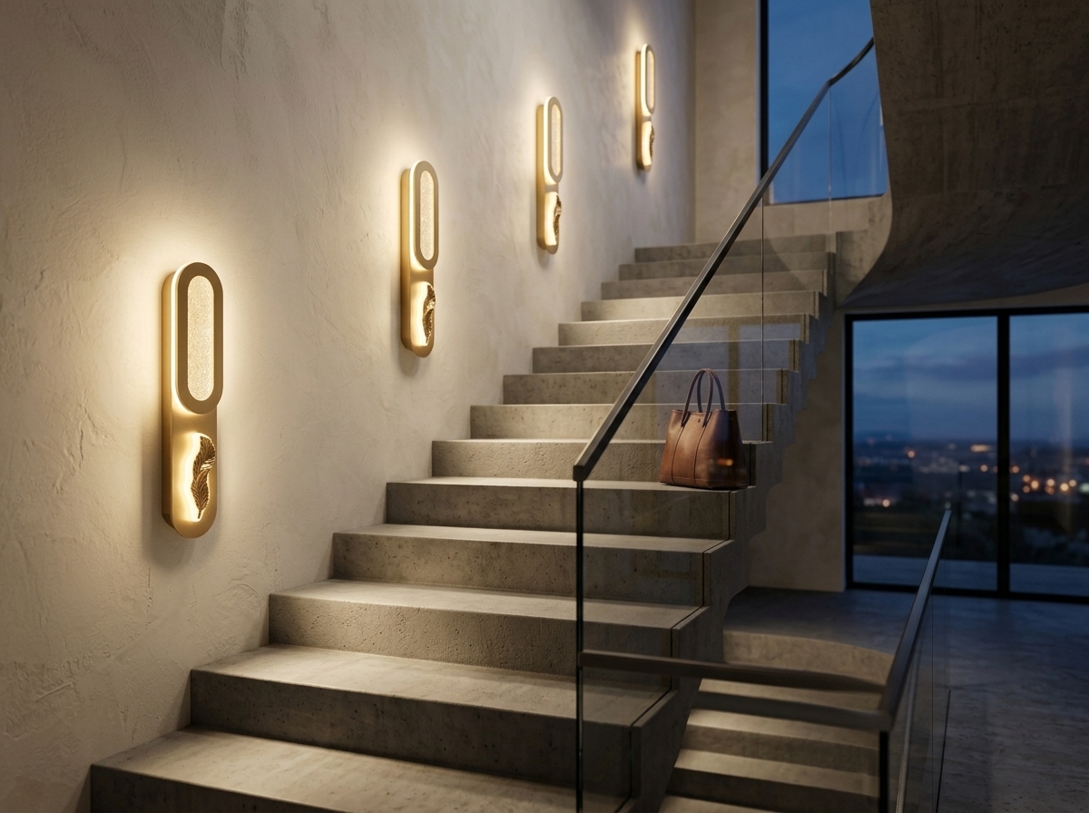 Celestia Golden Feather Oval Wall Light Detail 5