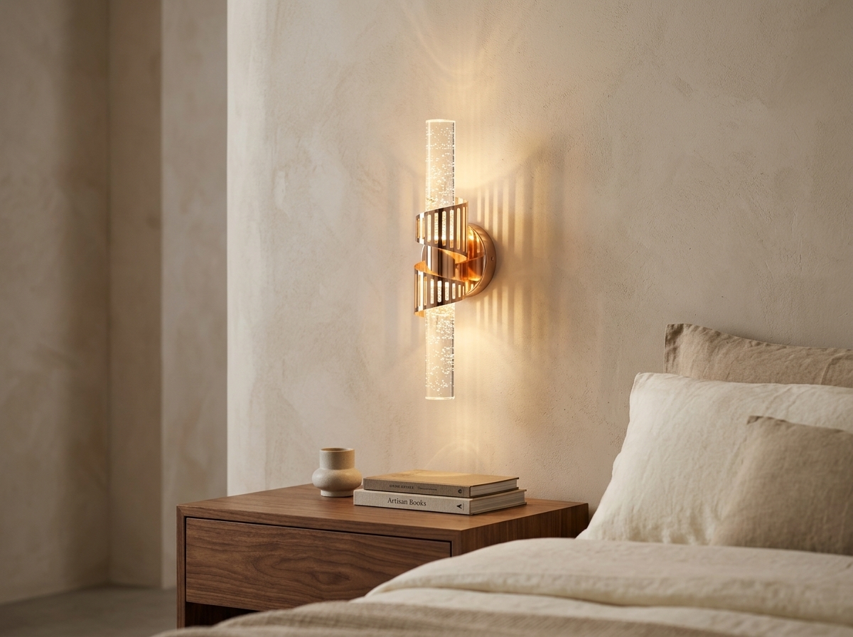 Aurelia Spiral Bubble Crystal Wall Light Detail 7