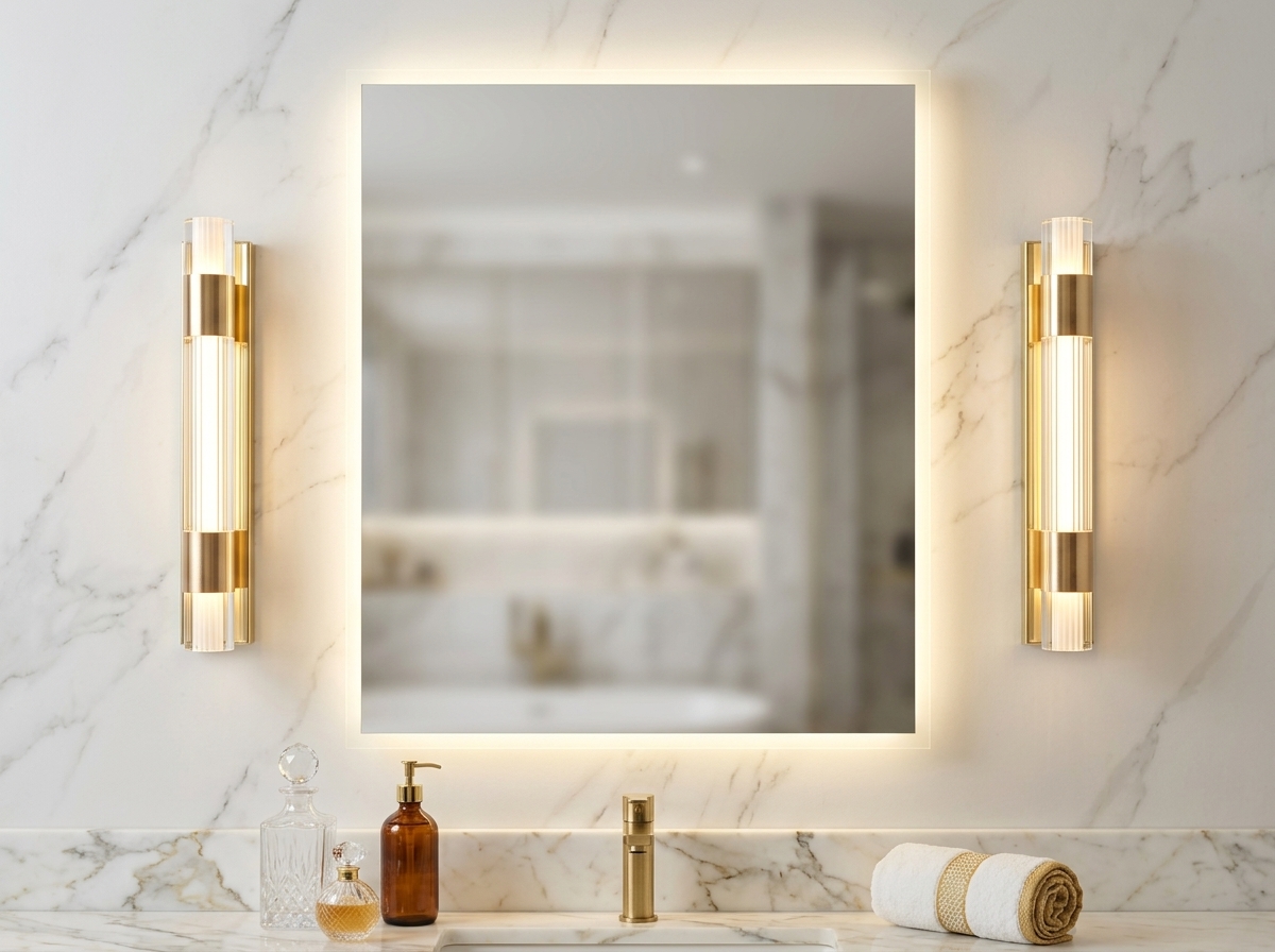 Aurelia Fluted Crystal Wall Light - Gold II Detail 4