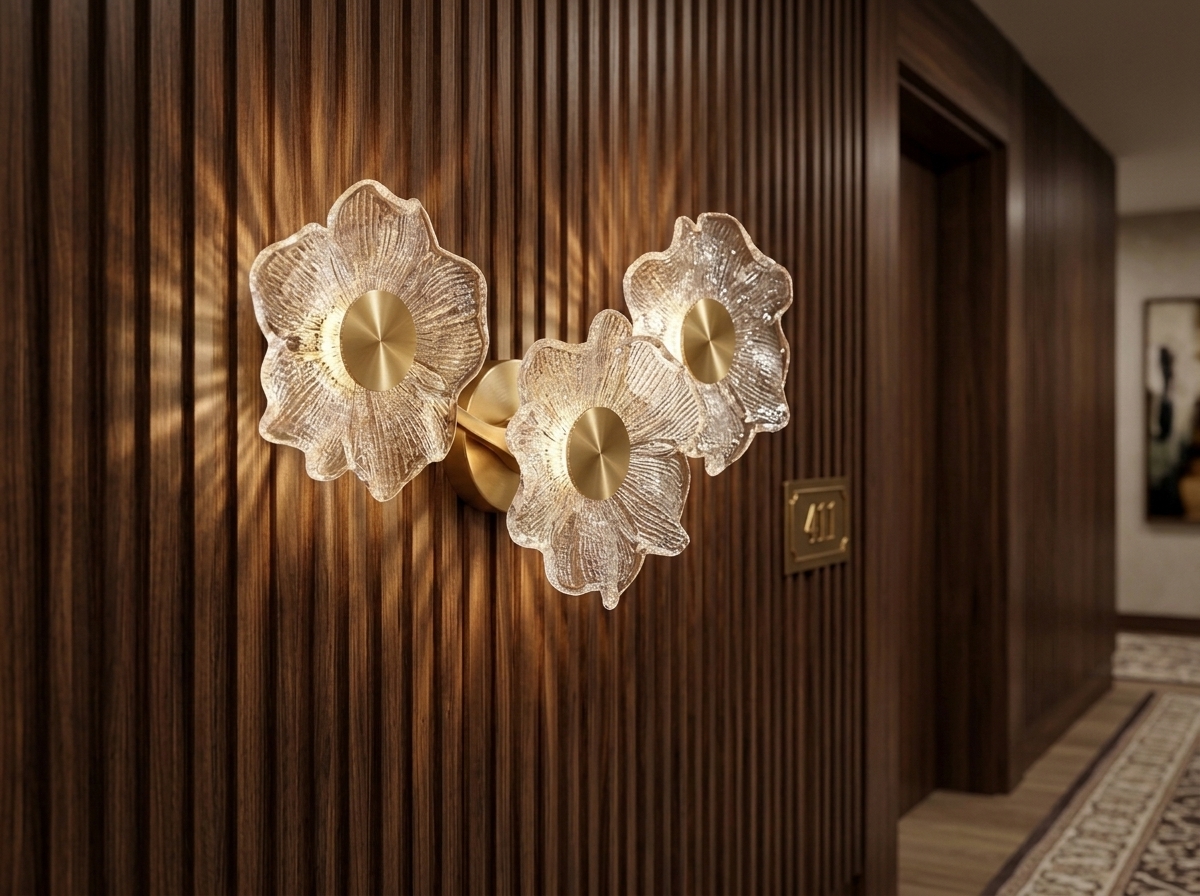 Florielle Triple Crystal Bloom Wall Light Detail 3