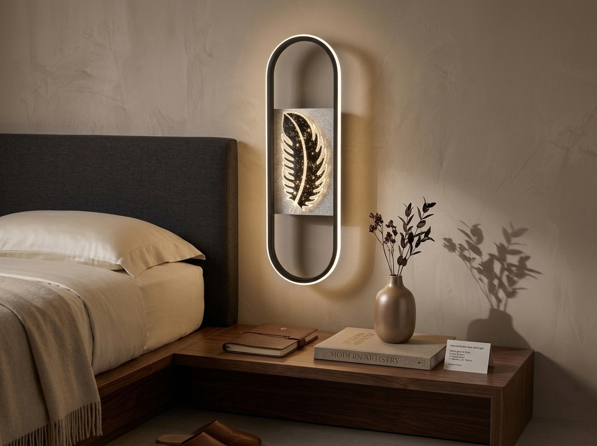 Celestia Feather Halo Wall Light Detail 4