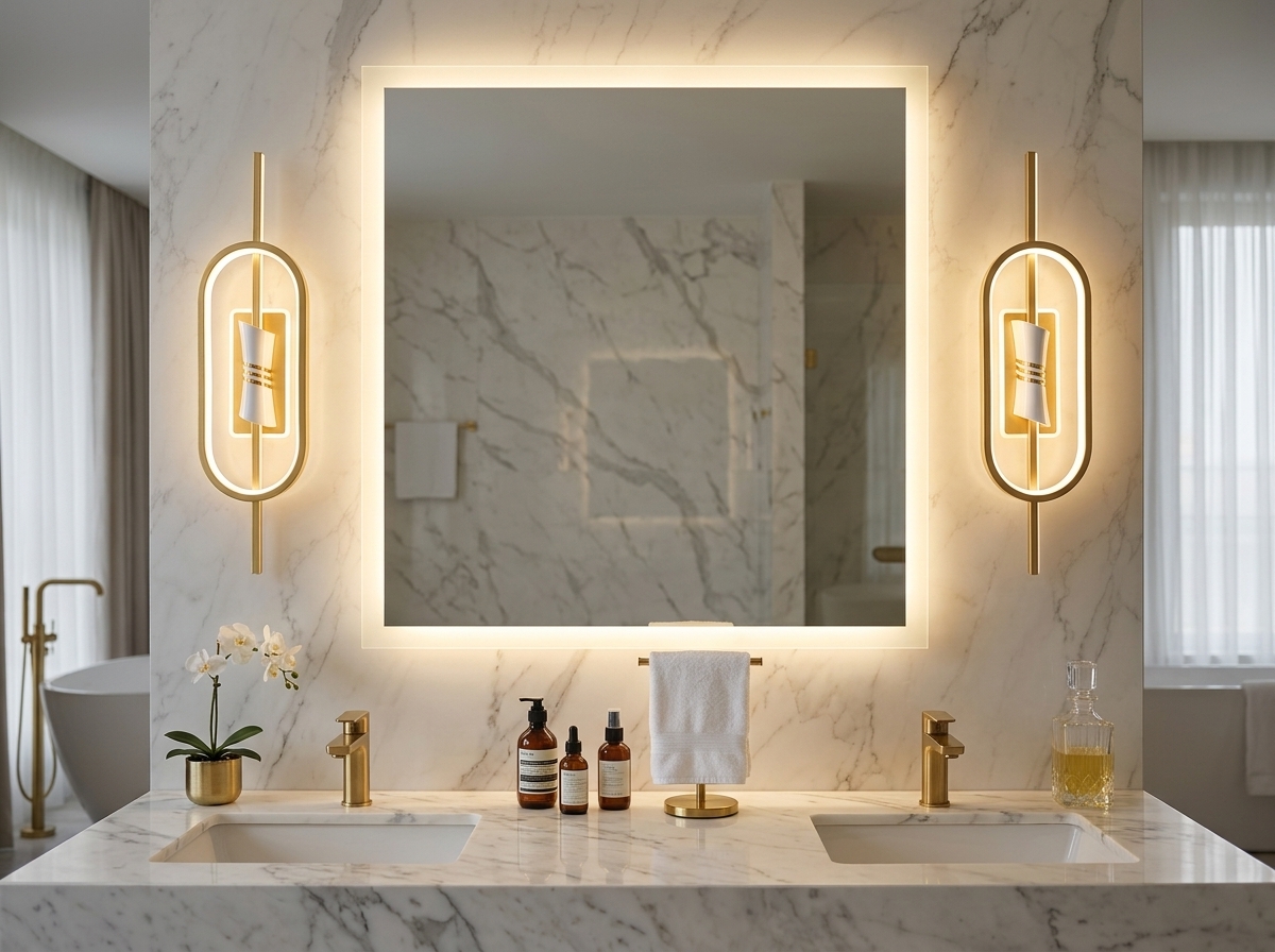 Aurelia Golden Oval Halo Wall Light Detail 3