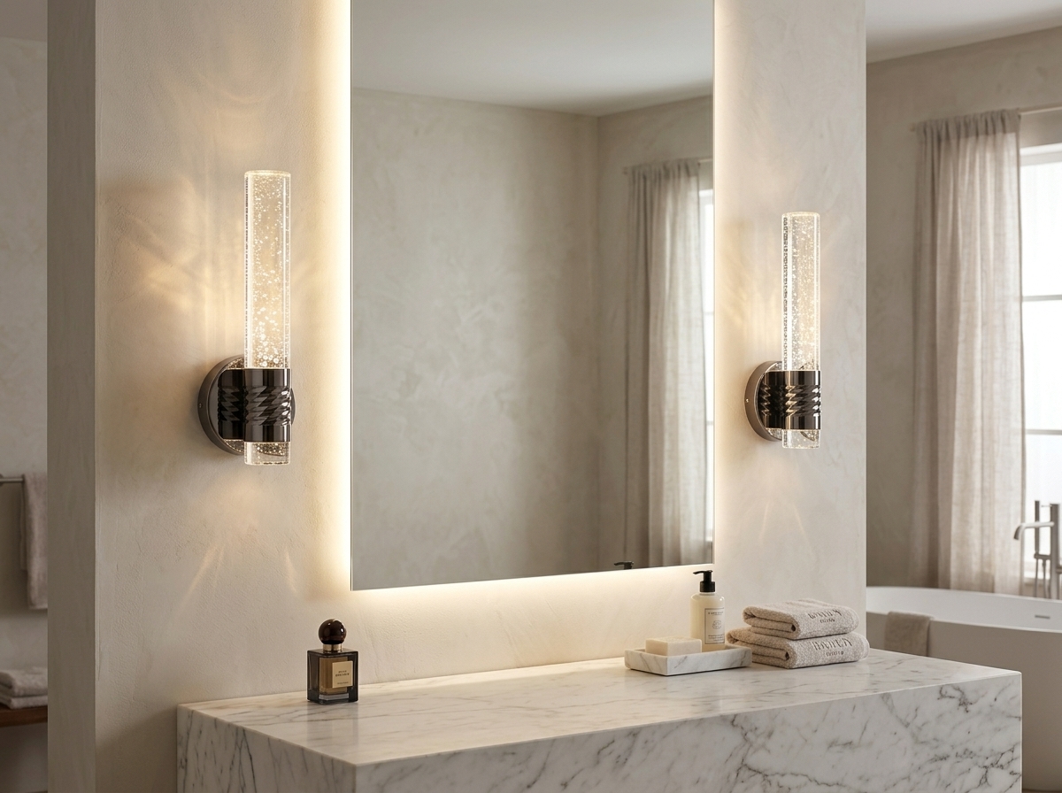 Aurelia Twisted Bubble Crystal Wall Light Detail 1