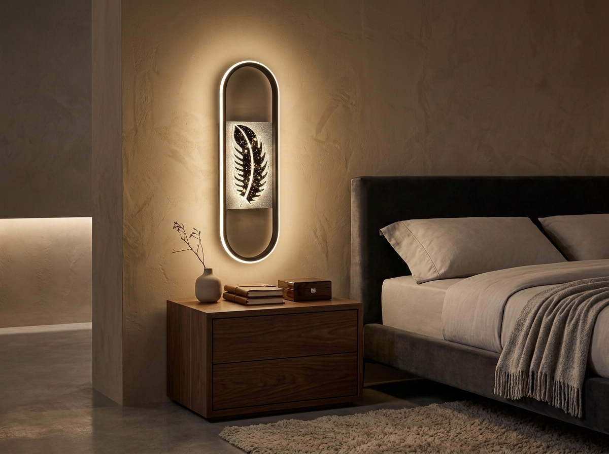 Celestia Feather Halo Wall Light Detail 5
