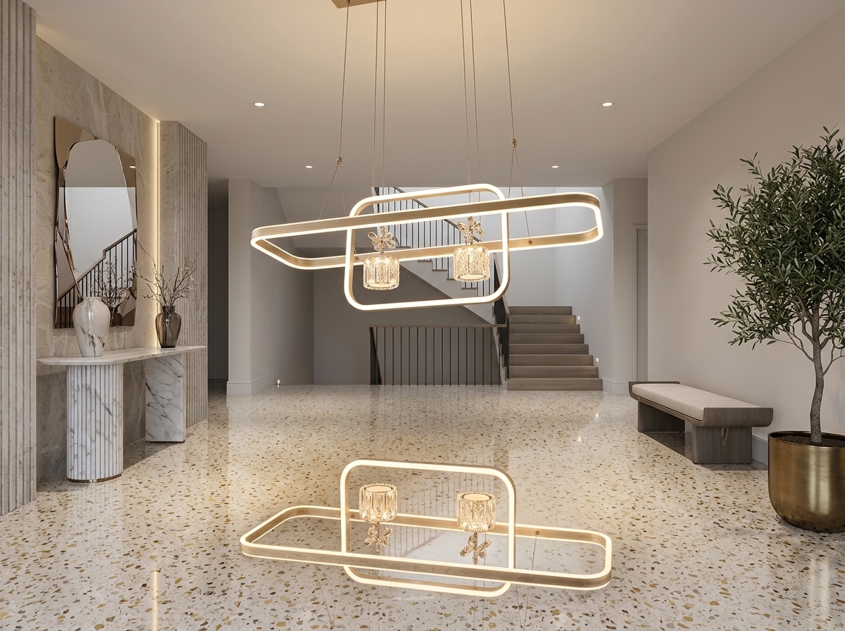 Aurelia Crystal Bloom Linear Chandelier Detail 1