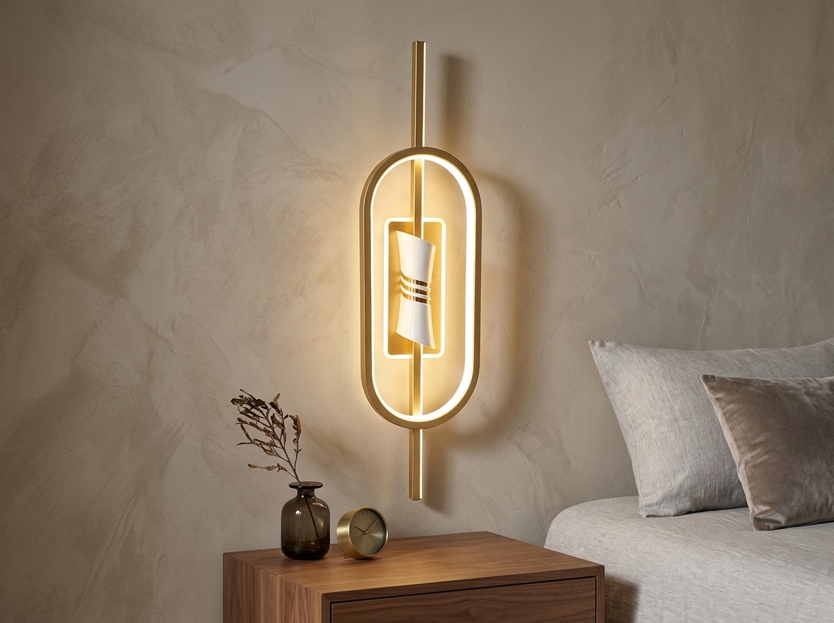 Aurelia Golden Oval Halo Wall Light Detail 5