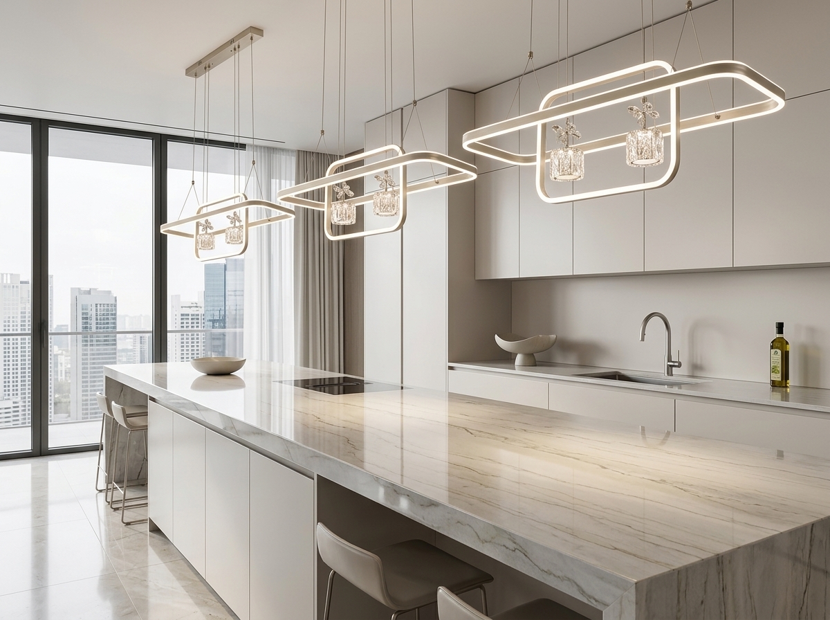 Aurelia Crystal Bloom Linear Chandelier Detail 2