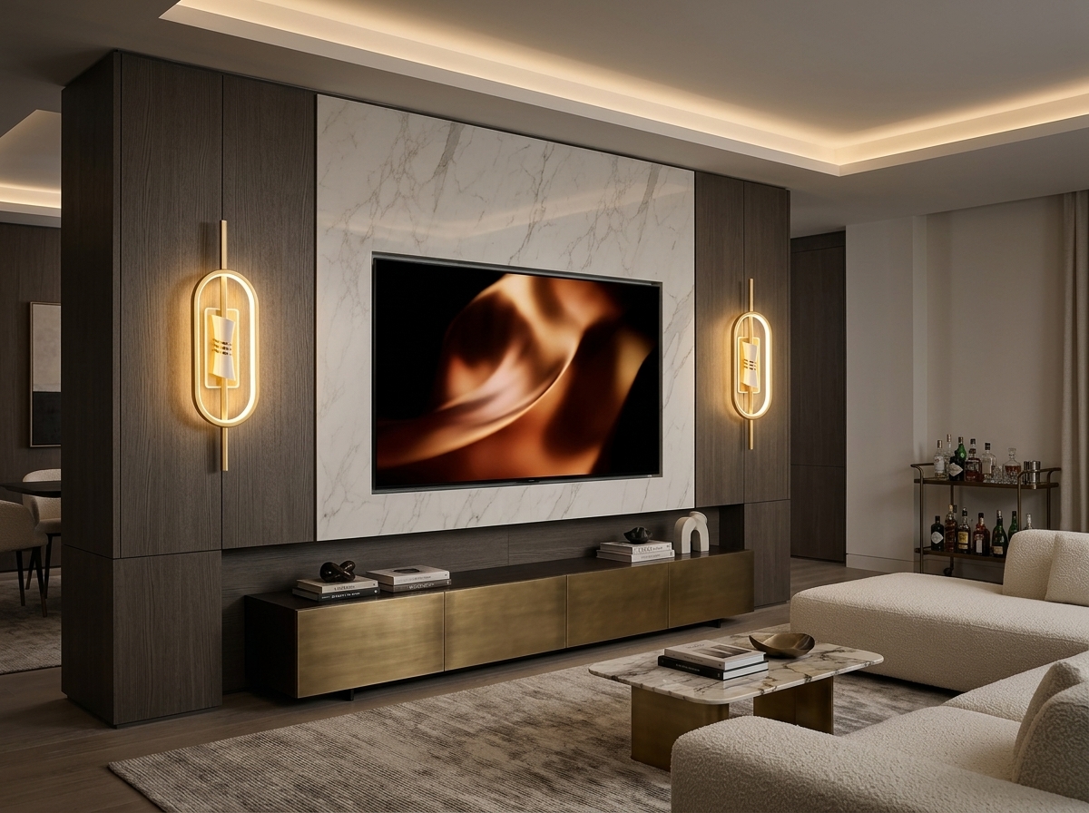 Aurelia Golden Oval Halo Wall Light Detail 2