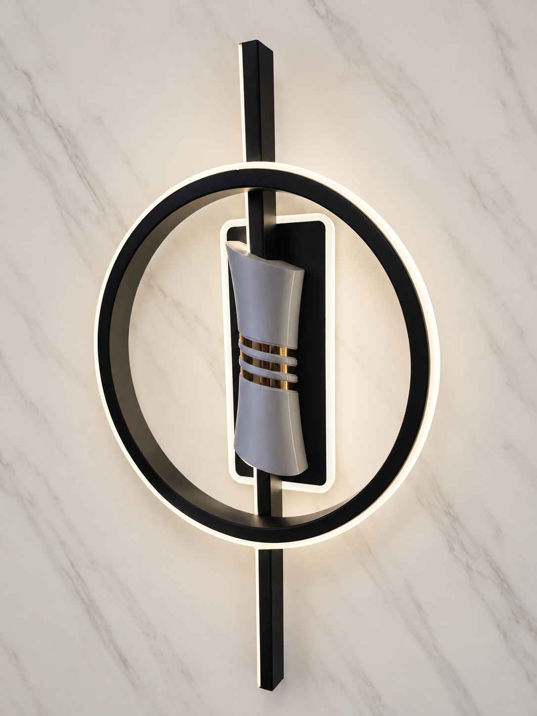 Nocturne Geometric Halo Wall Light Detail 3