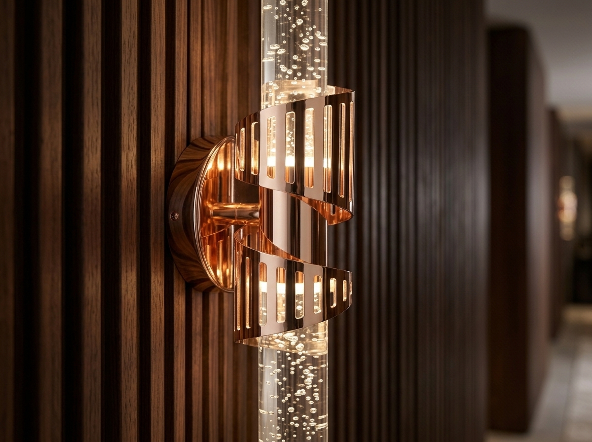Aurelia Spiral Bubble Crystal Wall Light Detail 1