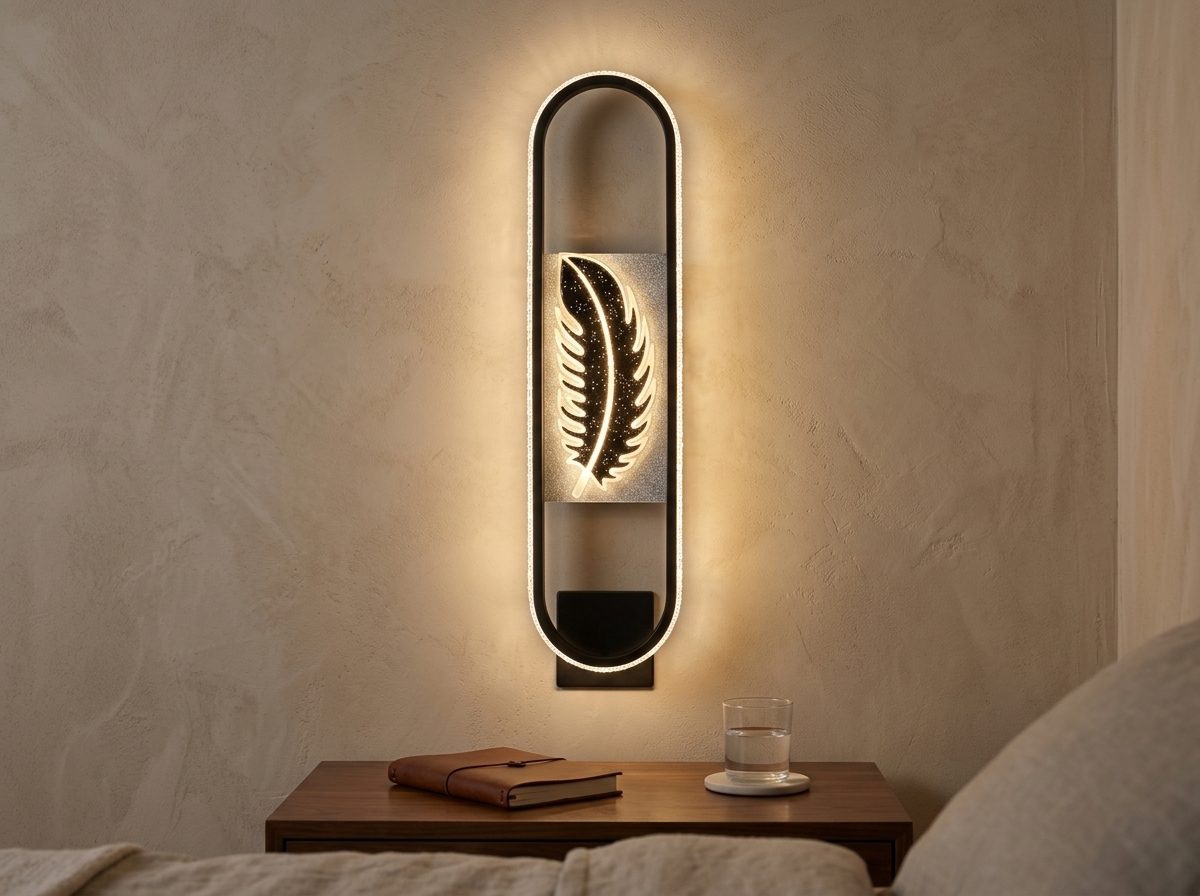 Celestia Feather Halo Wall Light Detail 2