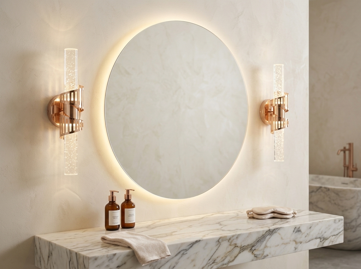 Aurelia Spiral Bubble Crystal Wall Light Detail 5