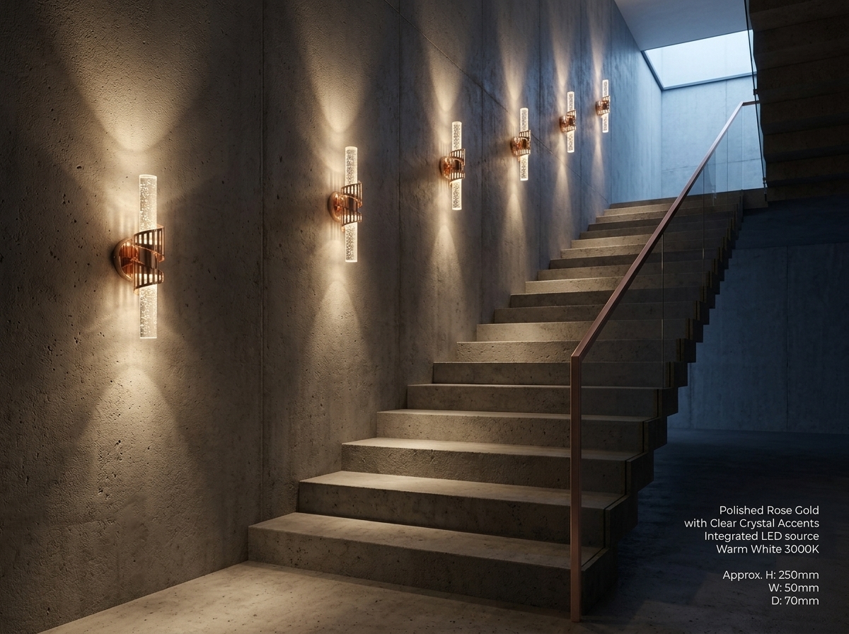 Aurelia Spiral Bubble Crystal Wall Light Detail 2