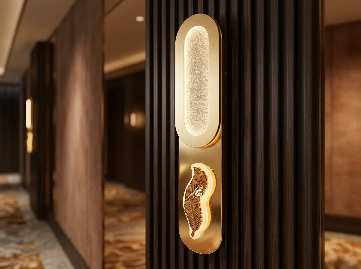 Celestia Golden Feather Oval Wall Light Detail 4