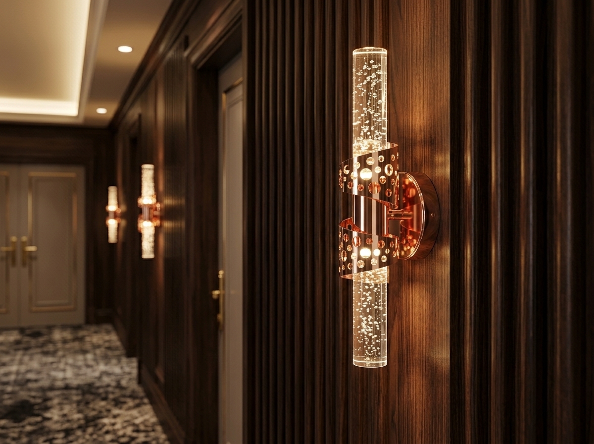 Aurelia Perforated Bubble Crystal Wall Light Detail 6