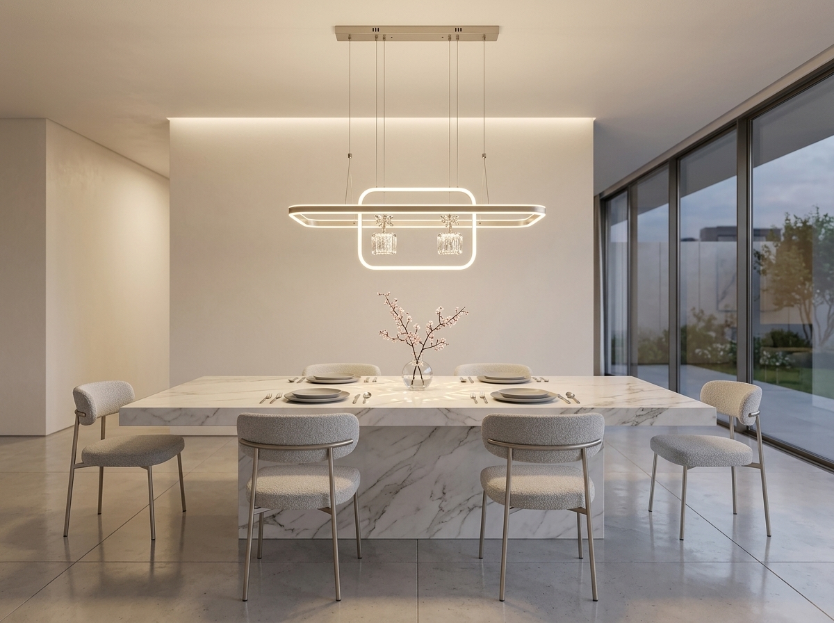 Aurelia Crystal Bloom Linear Chandelier Detail 3